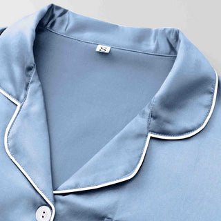 Short-Sleeve Pajama Set, Breathable And Cool Loungewear For Women, European And American Style Short-Sleeve Long Pants